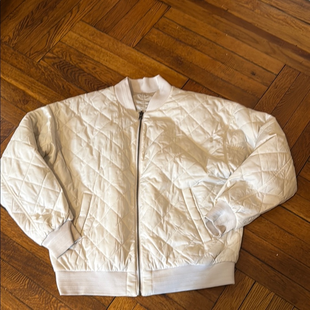 Reversible Nike Quilted White Bomber Jacket